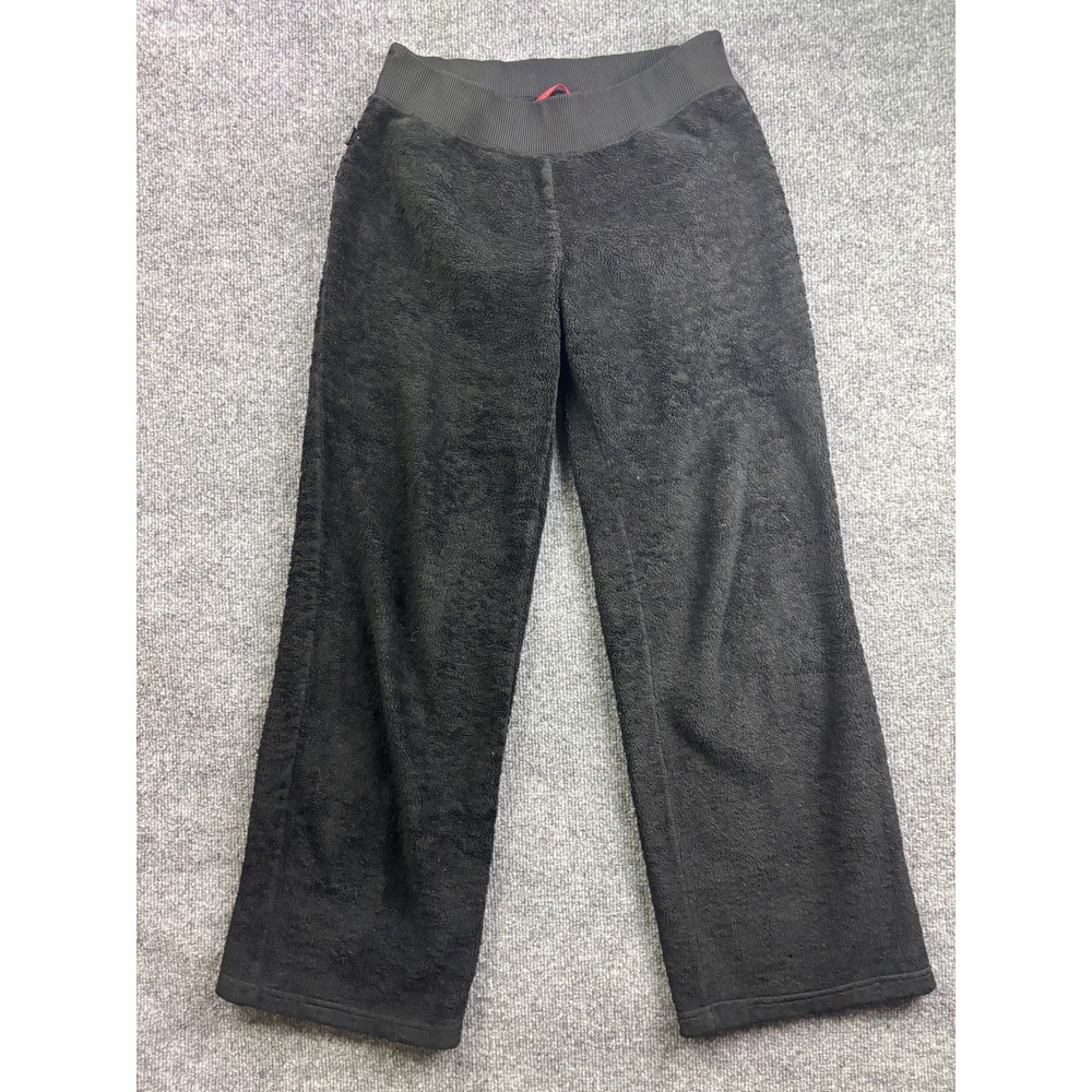 The North Face‎ Fleece Pants Womens Small Black High Pile Lounge Straight Leg